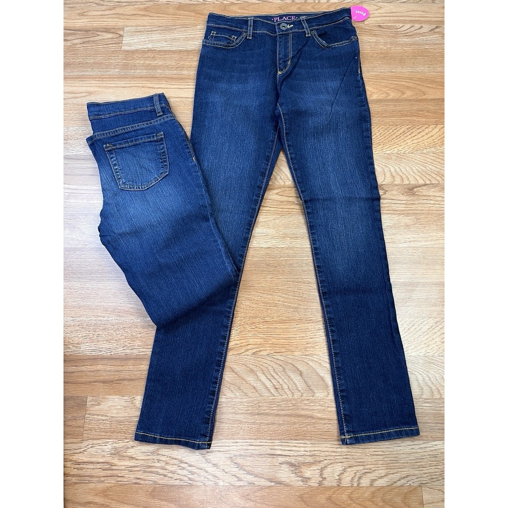 Lot of 2 The Childrens Place Super Skinny Jeans Girls 12‎ Slim Adjustable NEW